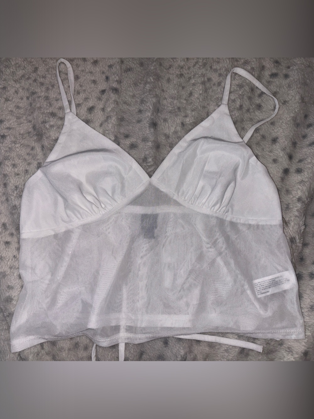 wild fable White Sheer Mesh Bralette Tank